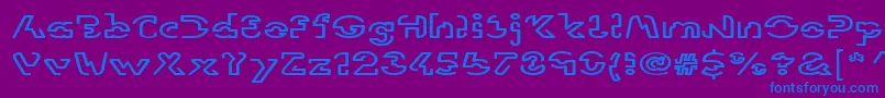 LinotypevisionExtend-Schriftart – Blaue Schriften auf violettem Hintergrund