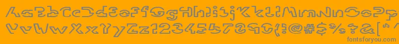 フォントLinotypevisionExtend – オレンジの背景に灰色の文字