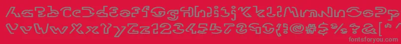 フォントLinotypevisionExtend – 赤い背景に灰色の文字