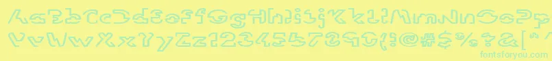 フォントLinotypevisionExtend – 黄色い背景に緑の文字
