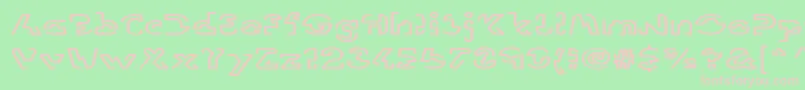 LinotypevisionExtend Font – Pink Fonts on Green Background