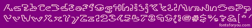 LinotypevisionExtend Font – Pink Fonts on Purple Background