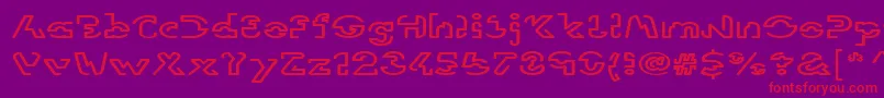 LinotypevisionExtend-Schriftart – Rote Schriften auf violettem Hintergrund