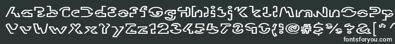 フォントLinotypevisionExtend – 黒い背景に白い文字