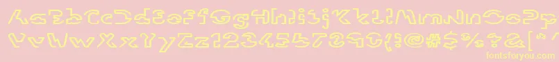 LinotypevisionExtend Font – Yellow Fonts on Pink Background