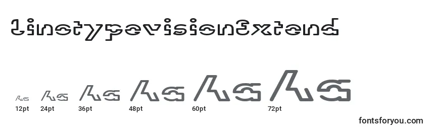 Размеры шрифта LinotypevisionExtend