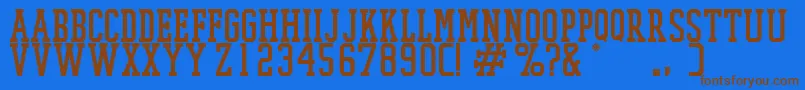 PromeshTwoFast Font – Brown Fonts on Blue Background