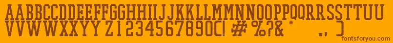 Подробнее о шрифте PromeshTwoFast Шрифт PromeshTwoFast – коричневые шрифты на оранжевом фоне