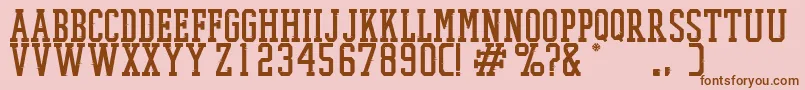 PromeshTwoFast Font – Brown Fonts on Pink Background