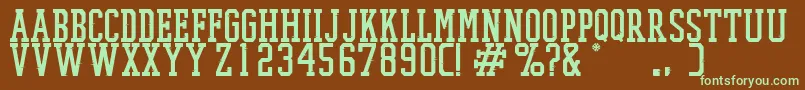 PromeshTwoFast Font – Green Fonts on Brown Background