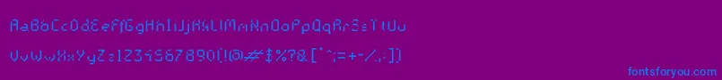 フォントGalacticasRegular – 紫色の背景に青い文字