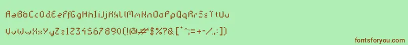 Шрифт GalacticasRegular – коричневые шрифты на зелёном фоне