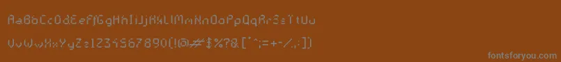 フォントGalacticasRegular – 茶色の背景に灰色の文字