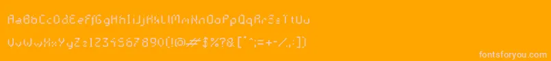 Шрифт GalacticasRegular – розовые шрифты на оранжевом фоне