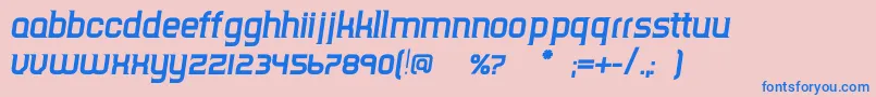 TripserifceBolditalic-Schriftart – Blaue Schriften auf rosa Hintergrund