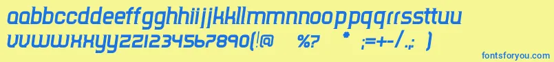 TripserifceBolditalic Font – Blue Fonts on Yellow Background