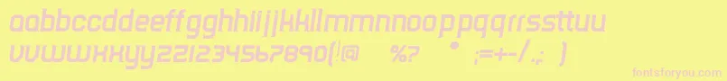 TripserifceBolditalic Font – Pink Fonts on Yellow Background