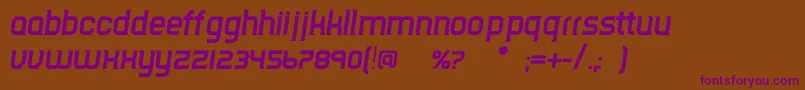 TripserifceBolditalic Font – Purple Fonts on Brown Background