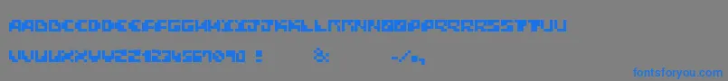 BlockTalkDemo Font – Blue Fonts on Gray Background