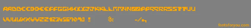BlockTalkDemo Font – Orange Fonts on Gray Background