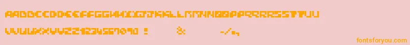 BlockTalkDemo Font – Orange Fonts on Pink Background
