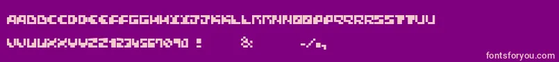 BlockTalkDemo Font – Pink Fonts on Purple Background