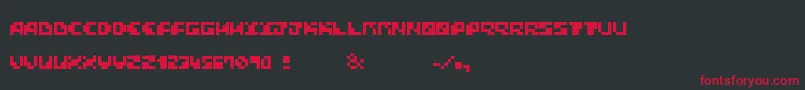 BlockTalkDemo Font – Red Fonts on Black Background