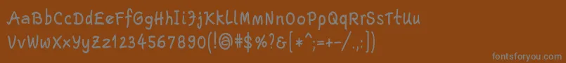 Шрифт EscriptLtBoldNarrow – серые шрифты на коричневом фоне