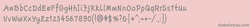 EscriptLtBoldNarrow Font – Gray Fonts on Pink Background