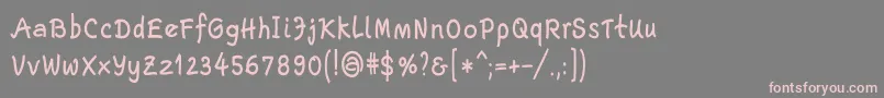 EscriptLtBoldNarrow Font – Pink Fonts on Gray Background