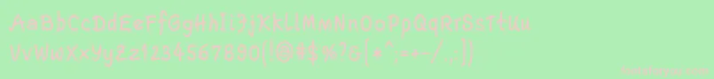 EscriptLtBoldNarrow Font – Pink Fonts on Green Background