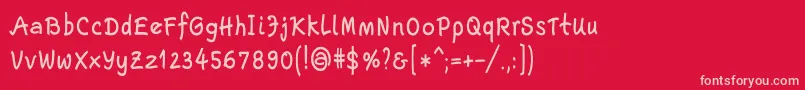 EscriptLtBoldNarrow Font – Pink Fonts on Red Background