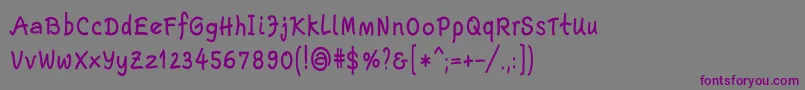 EscriptLtBoldNarrow Font – Purple Fonts on Gray Background