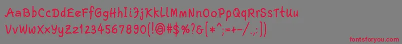 EscriptLtBoldNarrow Font – Red Fonts on Gray Background
