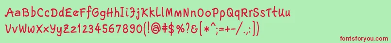 EscriptLtBoldNarrow Font – Red Fonts on Green Background