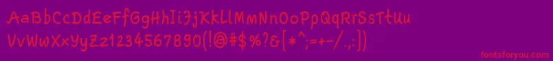 Шрифт EscriptLtBoldNarrow – красные шрифты на фиолетовом фоне