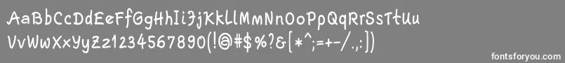 EscriptLtBoldNarrow Font – White Fonts on Gray Background