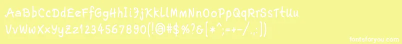 EscriptLtBoldNarrow Font – White Fonts on Yellow Background