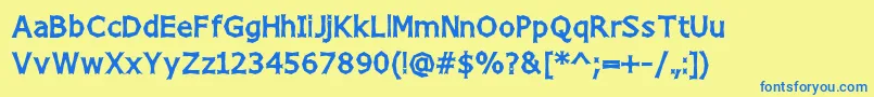 ChizzlerBold Font – Blue Fonts on Yellow Background