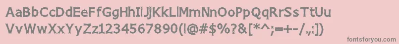 フォントChizzlerBold – ピンクの背景に灰色の文字