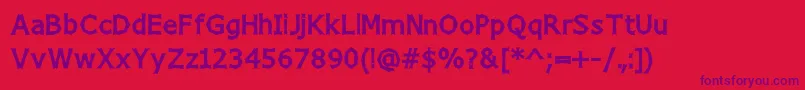 ChizzlerBold Font – Purple Fonts on Red Background