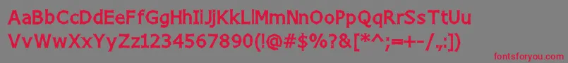 ChizzlerBold Font – Red Fonts on Gray Background