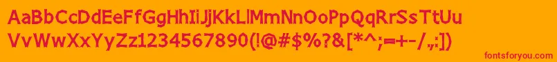 ChizzlerBold Font – Red Fonts on Orange Background