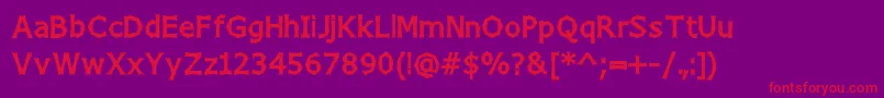 フォントChizzlerBold – 紫の背景に赤い文字