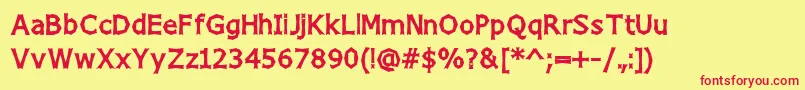 ChizzlerBold Font – Red Fonts on Yellow Background