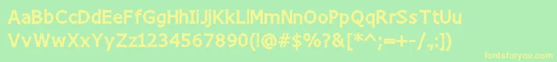 ChizzlerBold Font – Yellow Fonts on Green Background