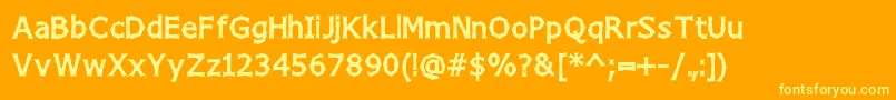 フォントChizzlerBold – オレンジの背景に黄色の文字