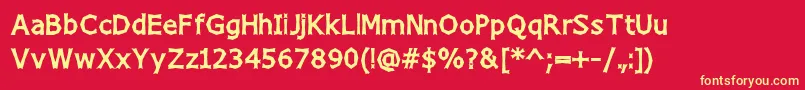 ChizzlerBold Font – Yellow Fonts on Red Background