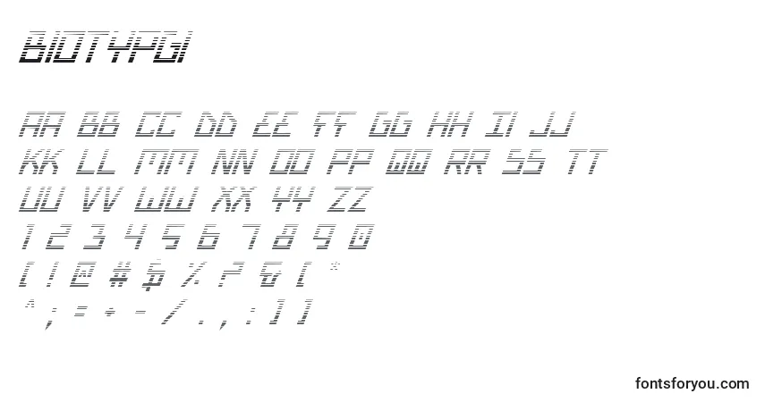 Biotypgiフォント–アルファベット、数字、特殊文字