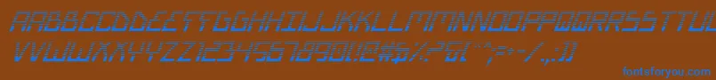 Biotypgi Font – Blue Fonts on Brown Background